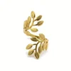 Golden Olive Leaf Wrap Ring