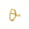 Golden Abstract Oval Open Band Ring