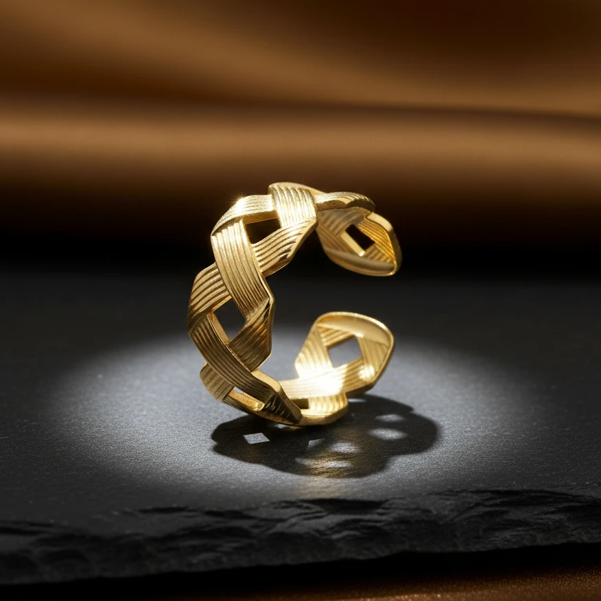 Radiant Interlock Gold Plating Ring - Image 3