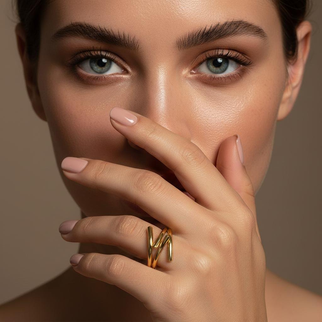 Alternative view of Elysian Wrap Gold Plating Ring