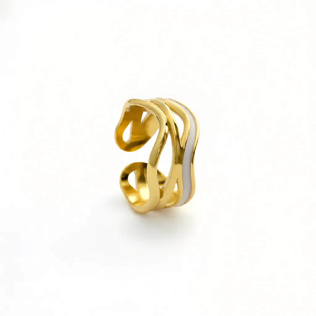 Ethereal Wave Gold Plating Ring - Image 4