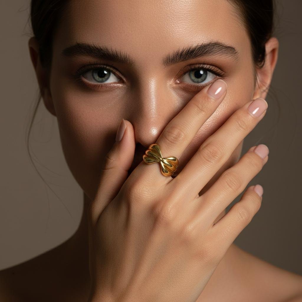 Alternative view of Aurora Bow Statement Ring