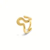 Minimalist Snake Flow Gold Plate Ring