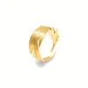 Elegant Feather Gold Statement Ring