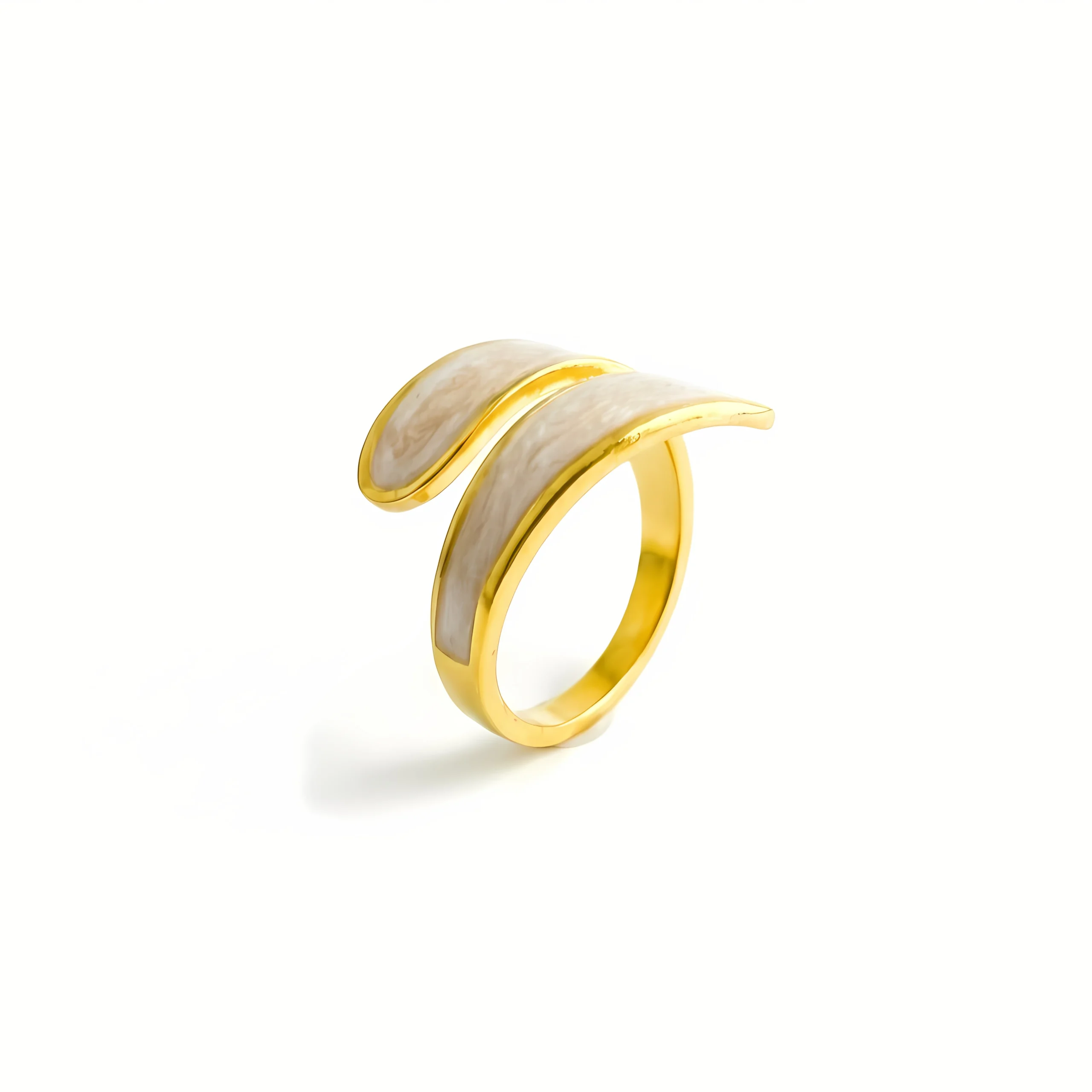 Aurora Curve Gold Statement Ring