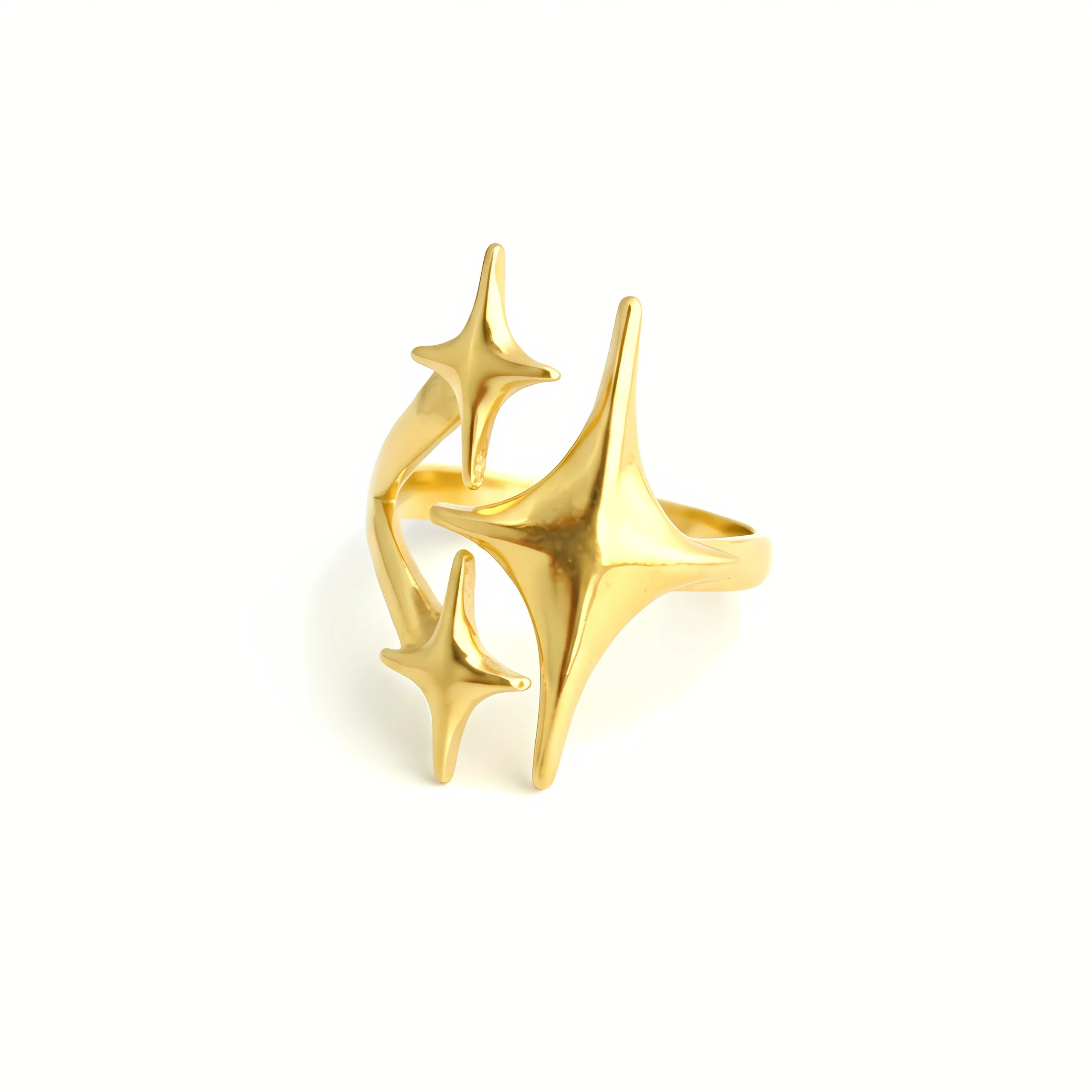 Starburst Statement Gold Plate Ring