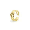 Elegant Intertwined Hearts Statement Ring
