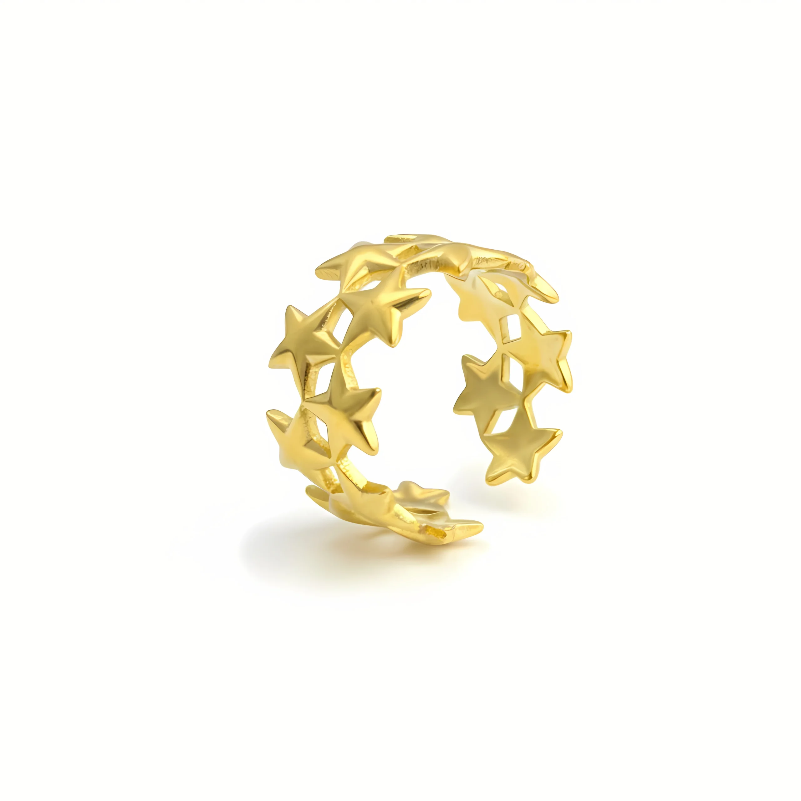 Twinkling Stars Designer Gold Ring