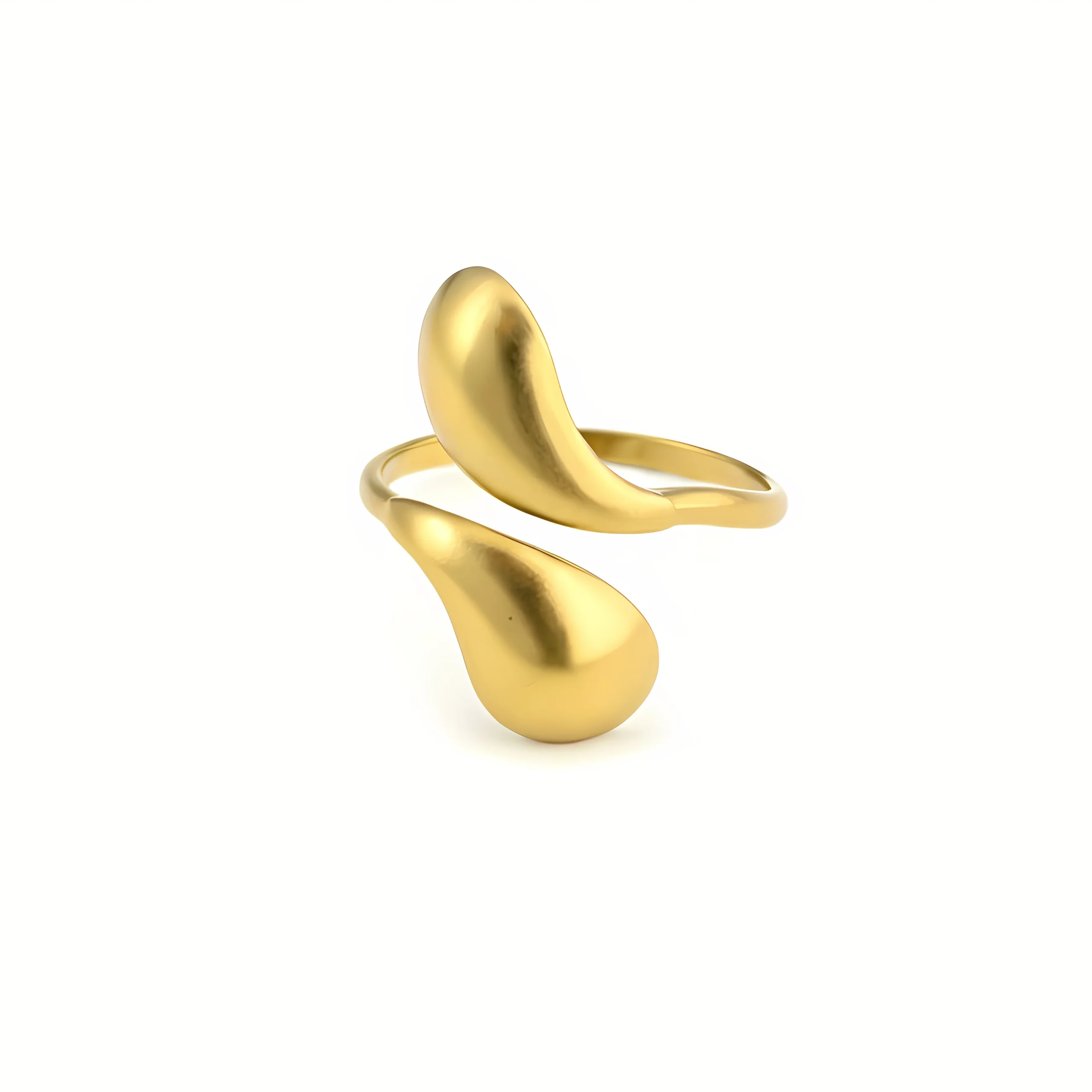 Minimalist Twin Drop Adjustable Ring