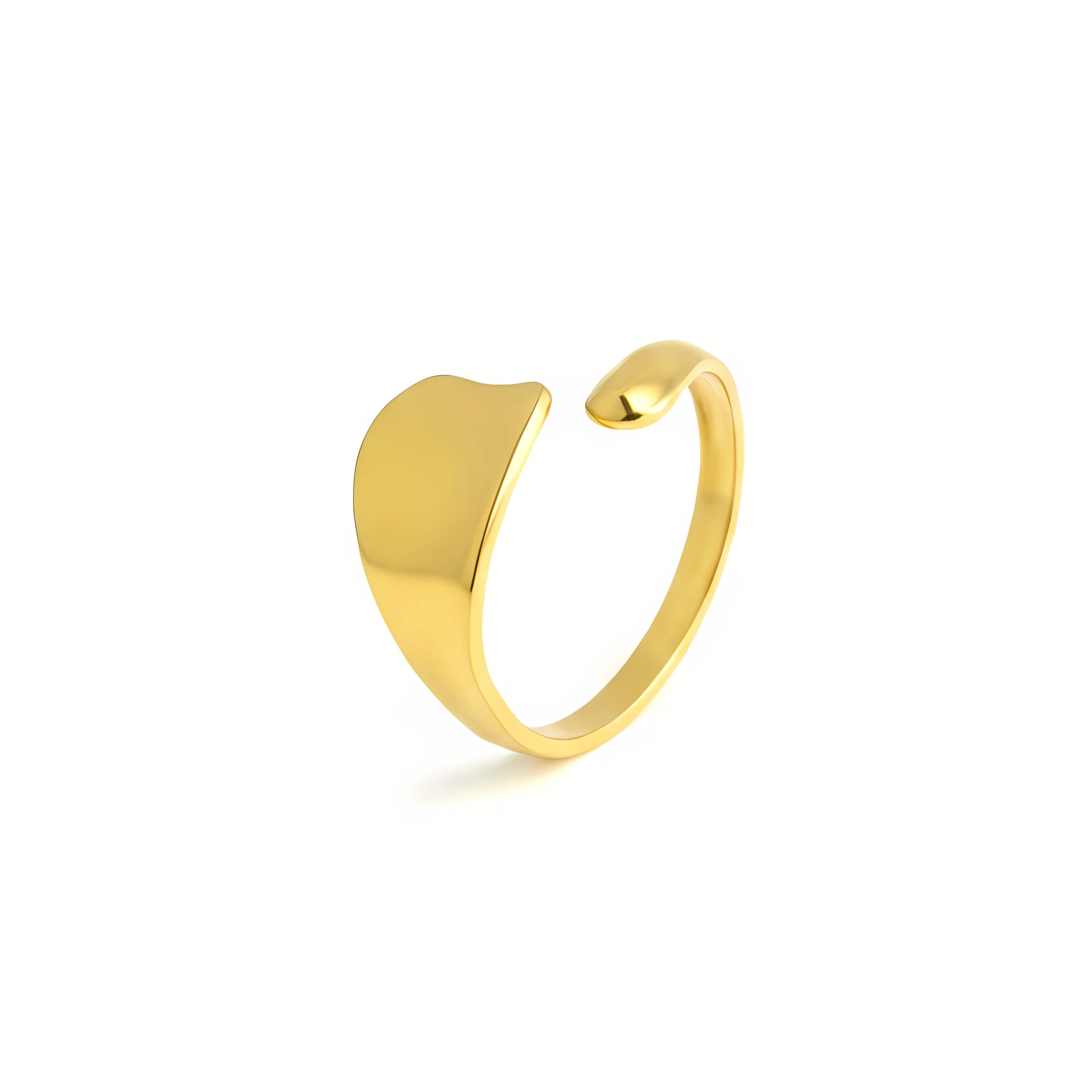 Elegant Contour Gold Plated Ring