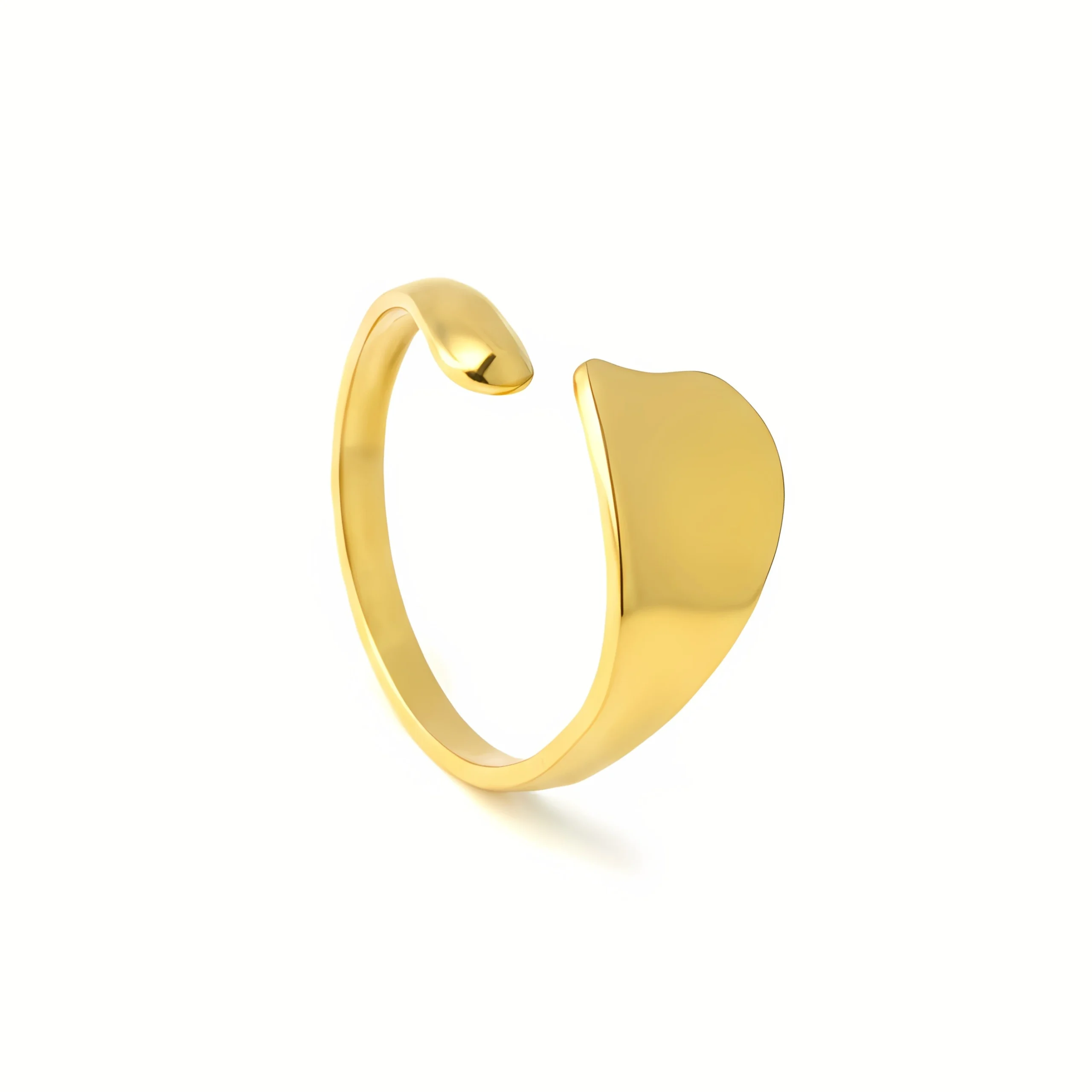 Elegant Contour Gold Plated Ring - Image 4