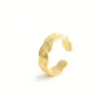 Artisan Twist Gold Adjustable Ring