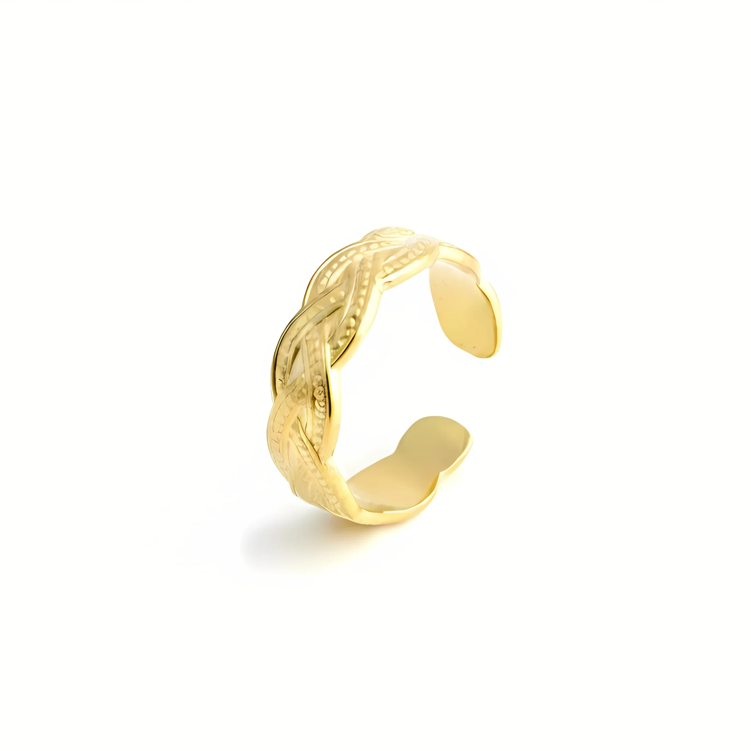 Artisan Twist Gold Adjustable Ring
