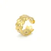 Elegant Leaf Gold Adjustable Statement Ring