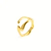 Eclipse Twist Adjustable Gold Ring