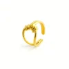Halo Knot Wrap Gold Ring