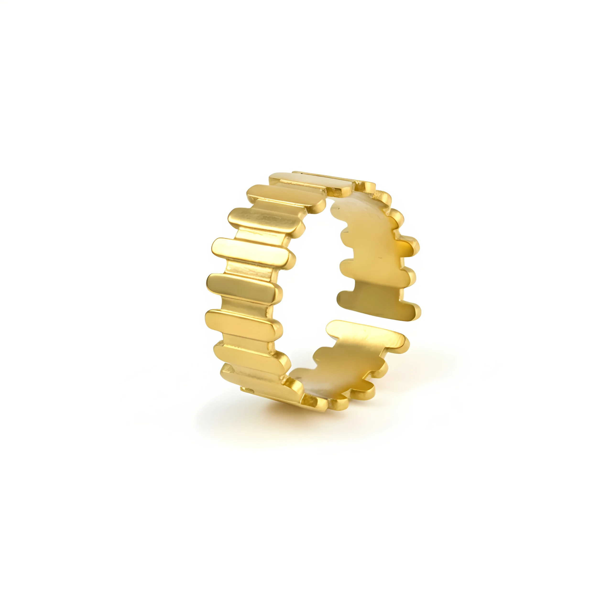 Bold Layered Gold Adjustable Ring