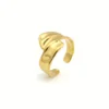 Sculpted Gold Open Cuff Ring