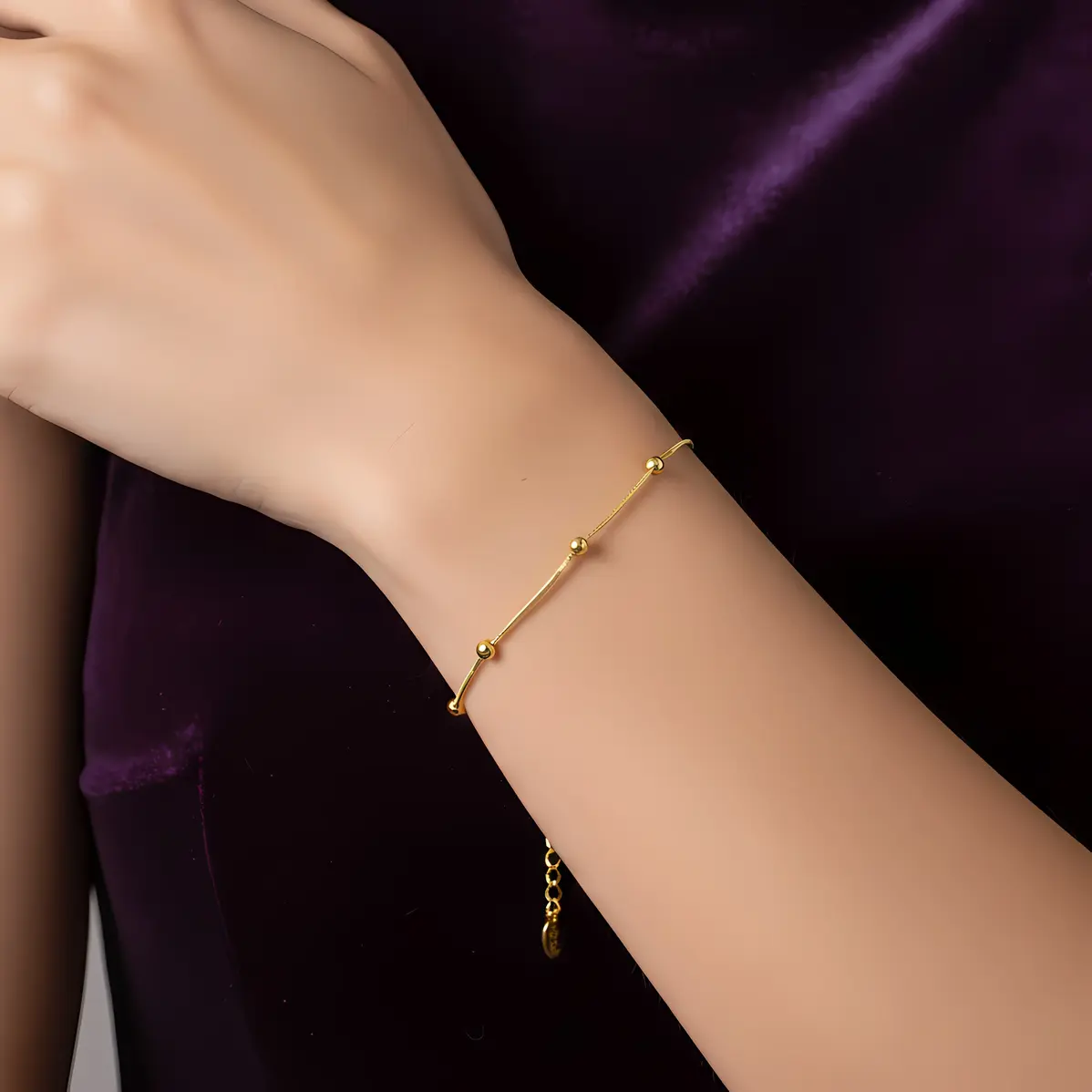 Alternative view of Bead Station Bracelet with Adjustable Extender