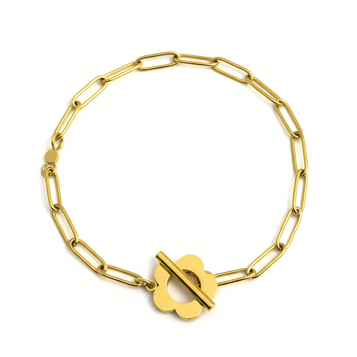 Daisy Charm Toggle Bracelet