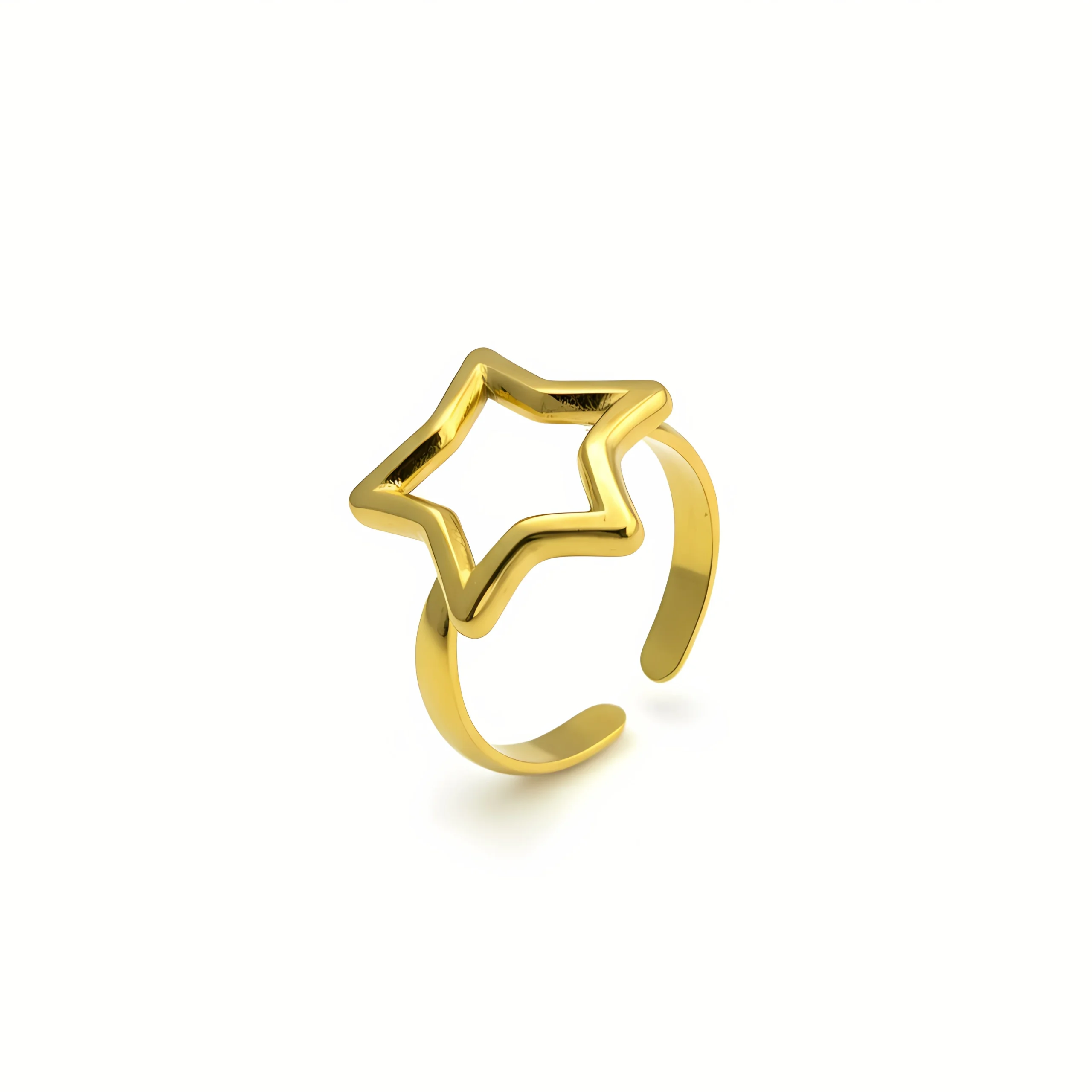 Star Halo Gold Plate Ring