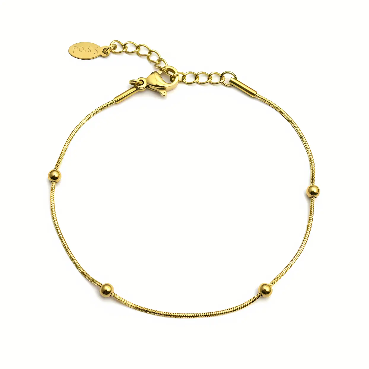 Bead Station Bracelet with Adjustable Extender