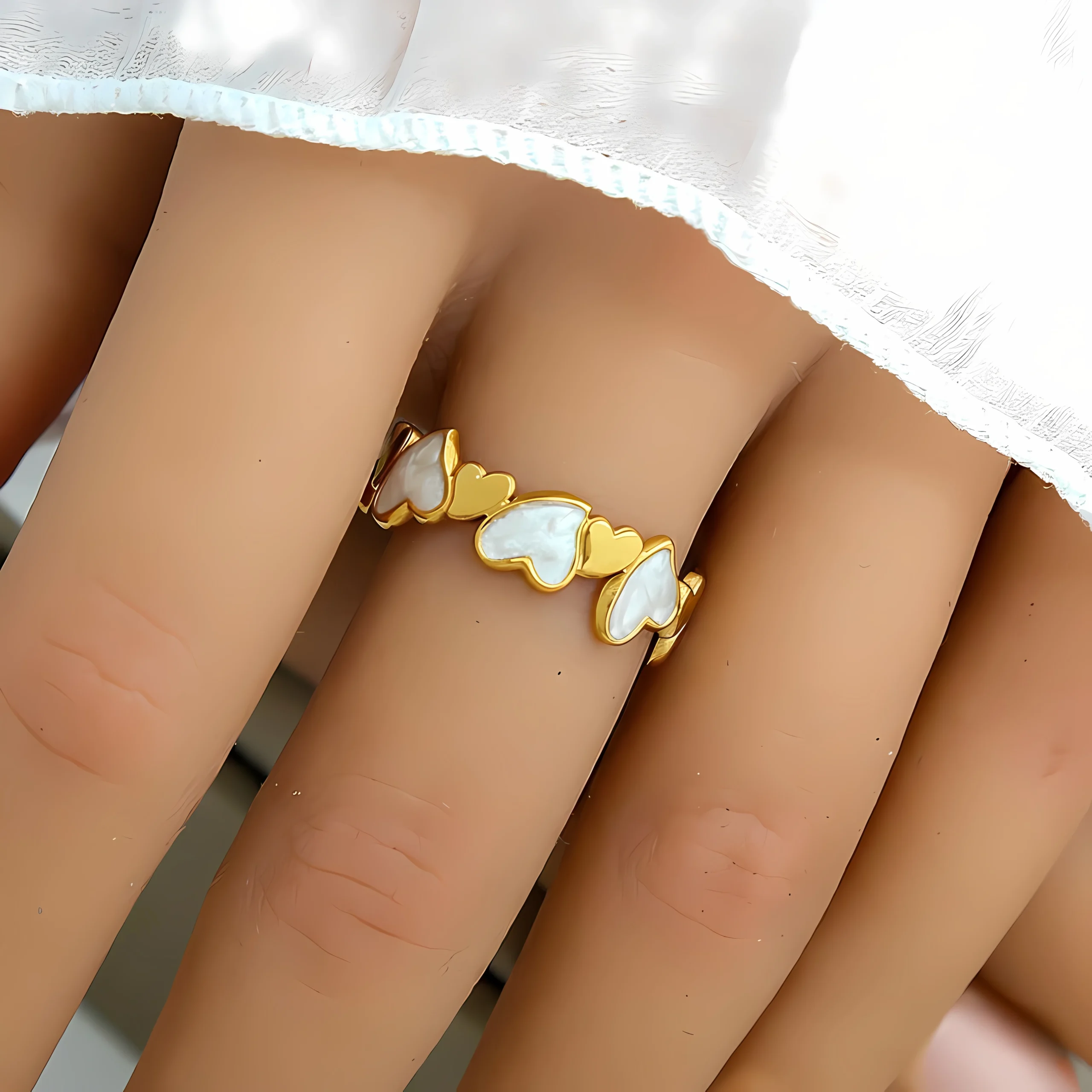Alternative view of Infinite Love Accent Gold Plate Ring