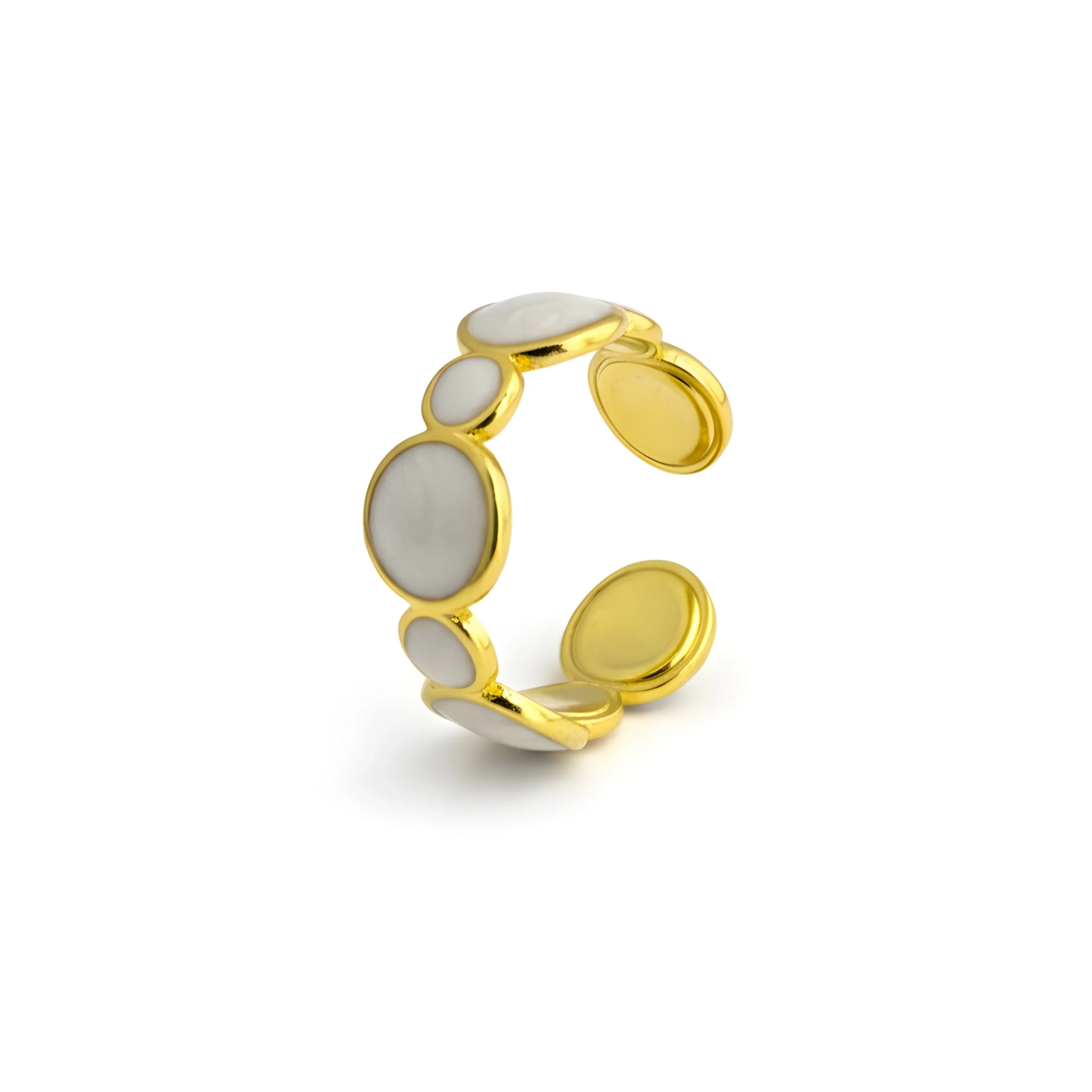 Nova Circle Designer Gold Plate Ring