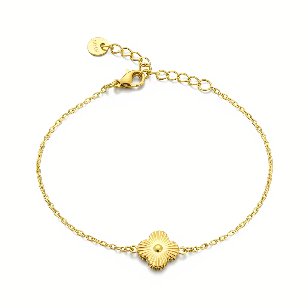 Clover Flower Charm Dainty Chain Bracelet