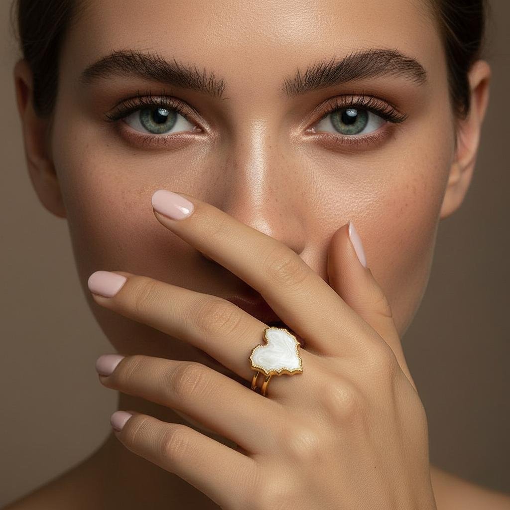 Alternative view of Baroque Cameo Gold Plate Ring